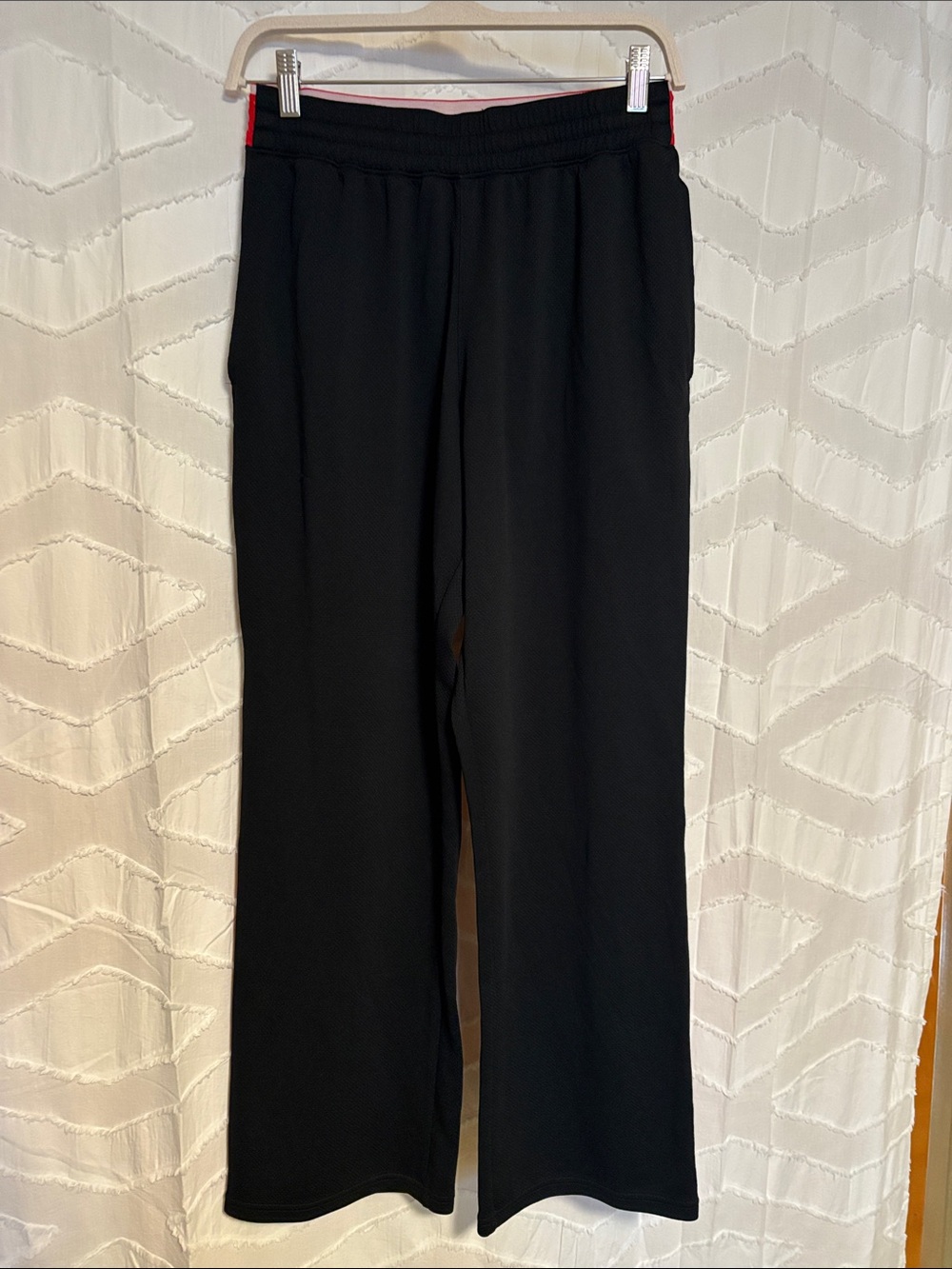 Under Armour Black Athletic Pants with Red Waistband